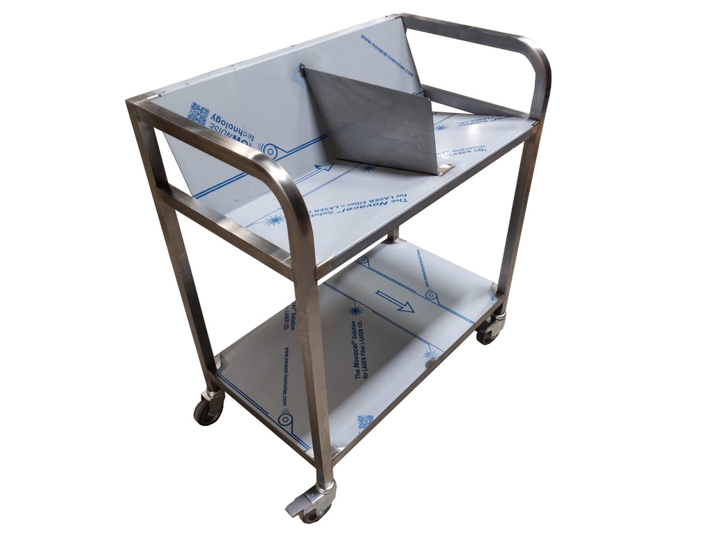 [TTRX-23074] TABLE TROLLEY 70x40 2 SHELVES DOUBLE