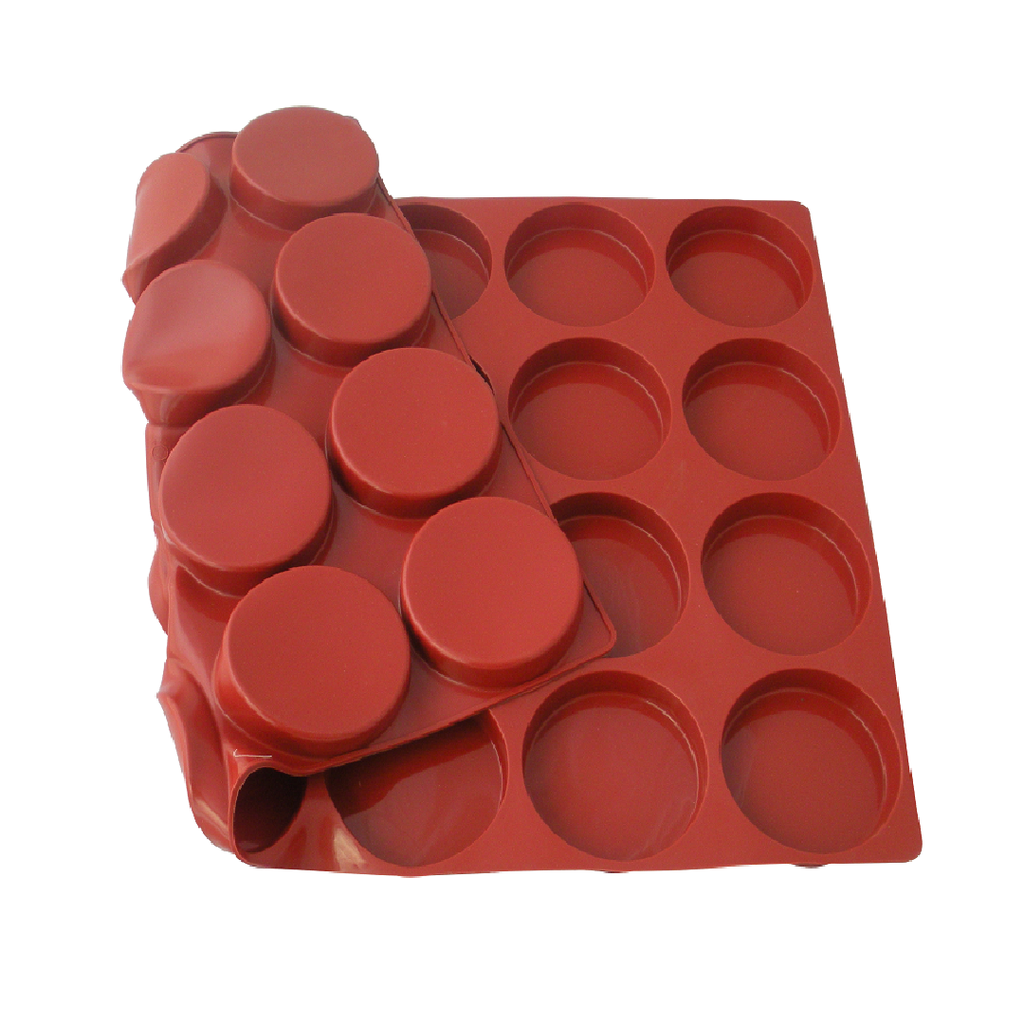 SILIKONMATTA 40x60 RUND 24st ø90mm  