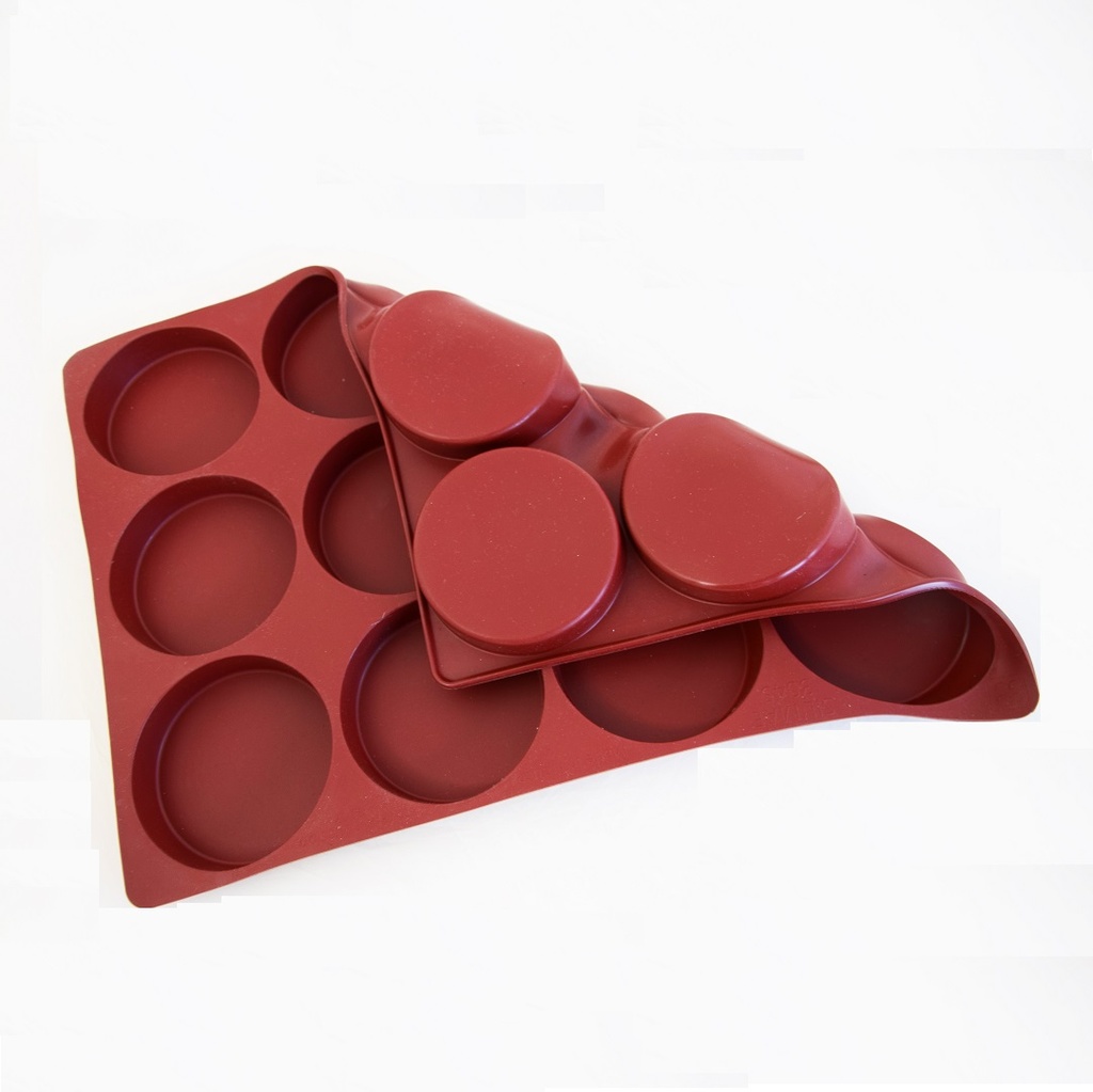 SILICONE MAT 40x30 ROUND 12st ø90mm  