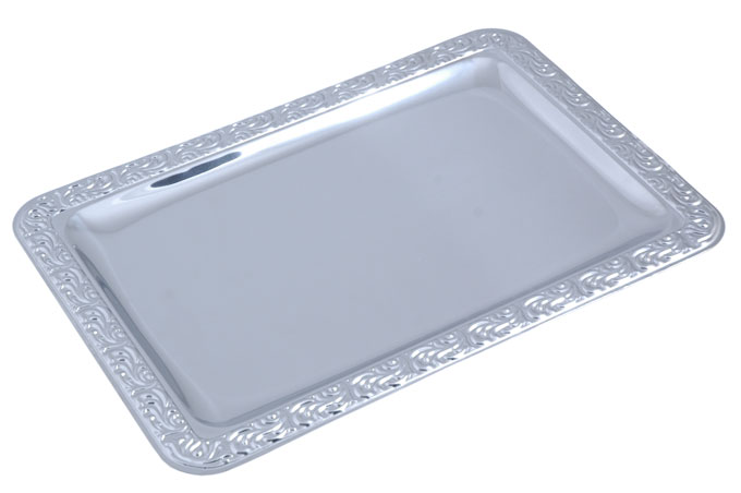 SERVING PLATE 500x360mm PATTERNED EDGE