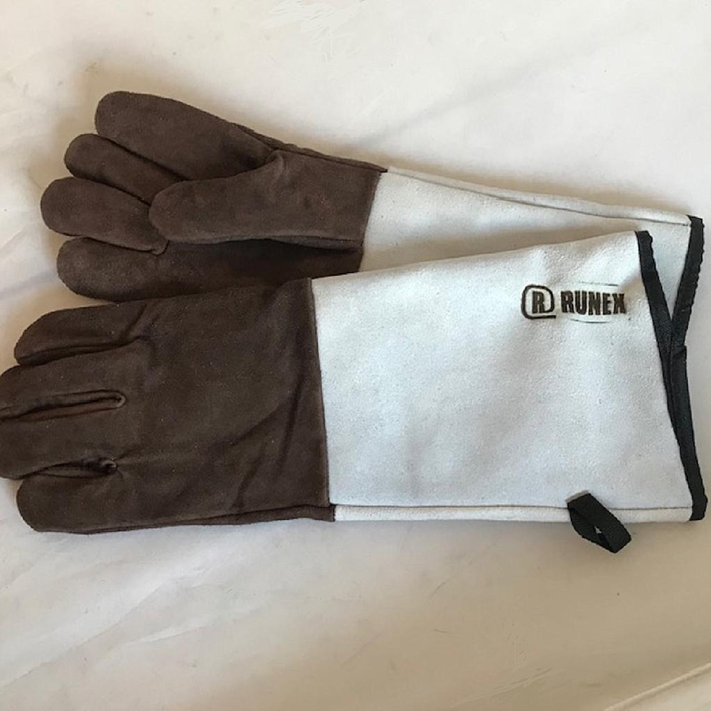 BAKING MITTENS 5 fingers LONG SUEDE 