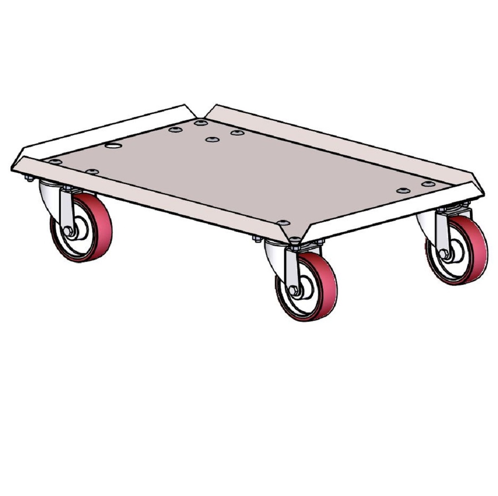 [DORX-8148RF-T-100] DOLLY 40x60 TETT BUNN Maxlast 400kg
