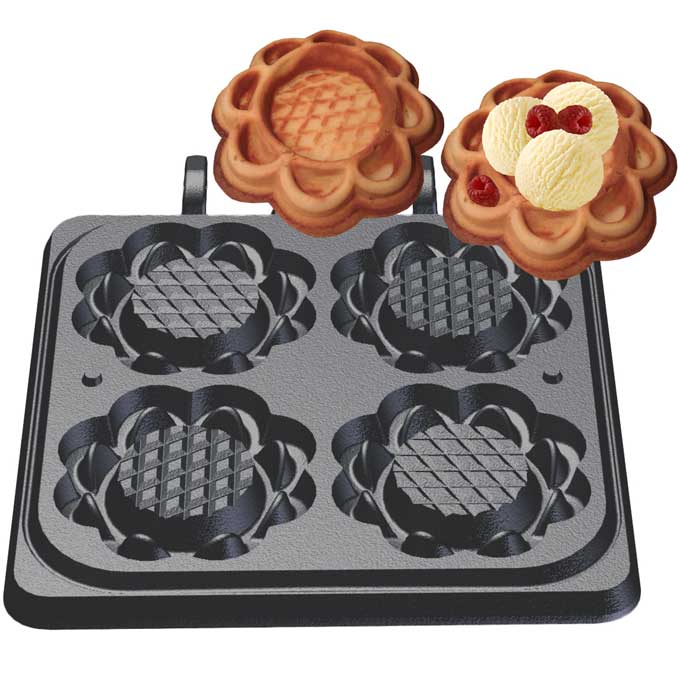 STEKPLATTA VÅFFELJÄRN VÅFFELBAKELSE 4 våfflor 'BakingSystem' **OUTLET**