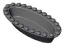 [PI-PIASTRA-E] STEGEPLADE Pavoni Cookmatic OVAL 30stk 68x34x15mm