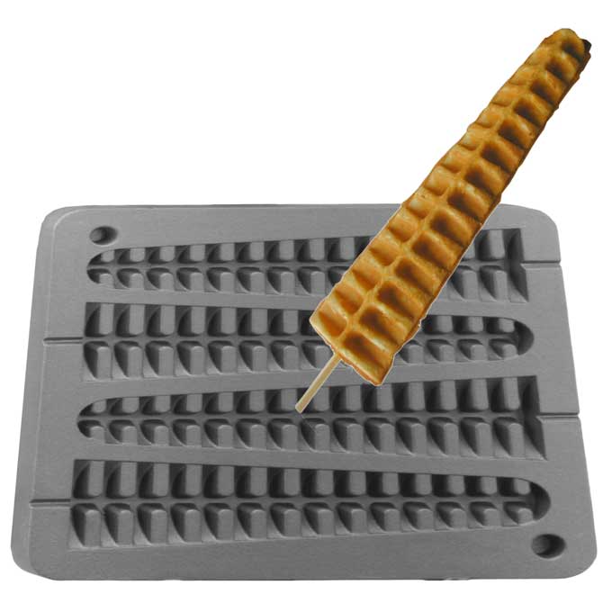 STEKPLATTA VÅFFELJÄRN LOLLY-ON-A-STICK 4 våfflor 'BakingSystem' **OUTLET**