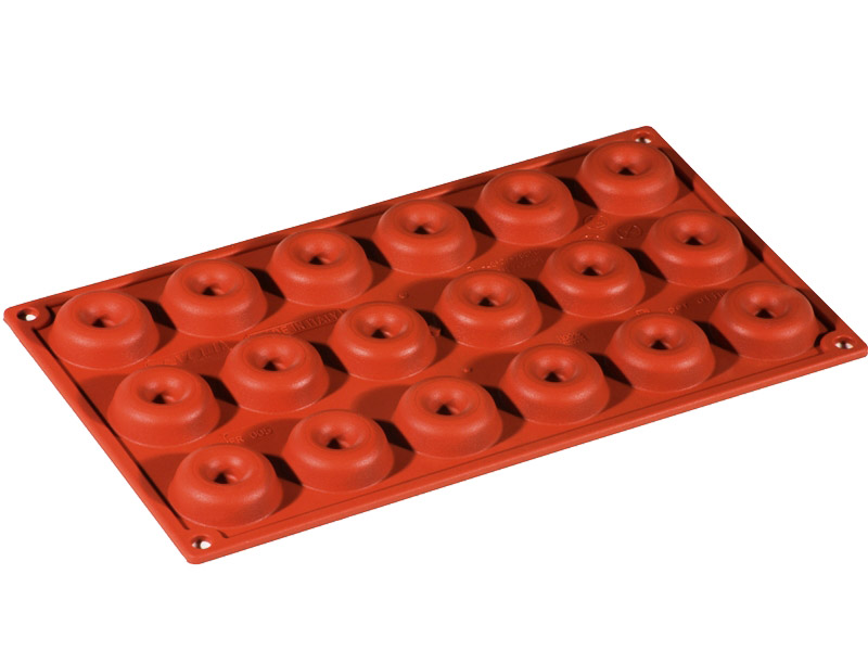 SILICONE MOULD GN1/3 ROUND SAVARIN 18pcs ø41mm