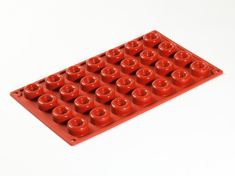 SILICONE MOULD GN1/3 ROUND SAVARIN 28pcs ø30mm