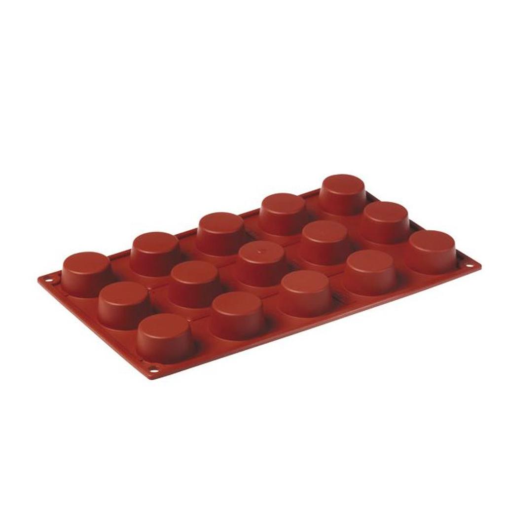 SILICONE MOULD GN1/3 ROUND PETIT FOUR 15pcs ø40mm