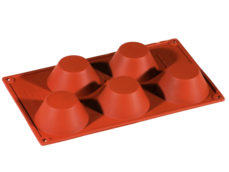 SILIKONEFORM GN1/3 RUND MUFFIN 5st ø80mm 