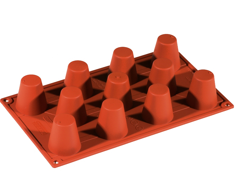 SILICONE MOULD GN1/3 ROUND BABA 11pcs ø45mm