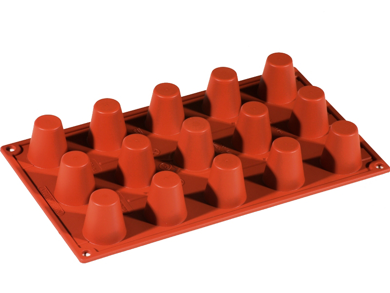 SILICONE MOULD GN1/3 ROUND BABA 15pcs ø35mm