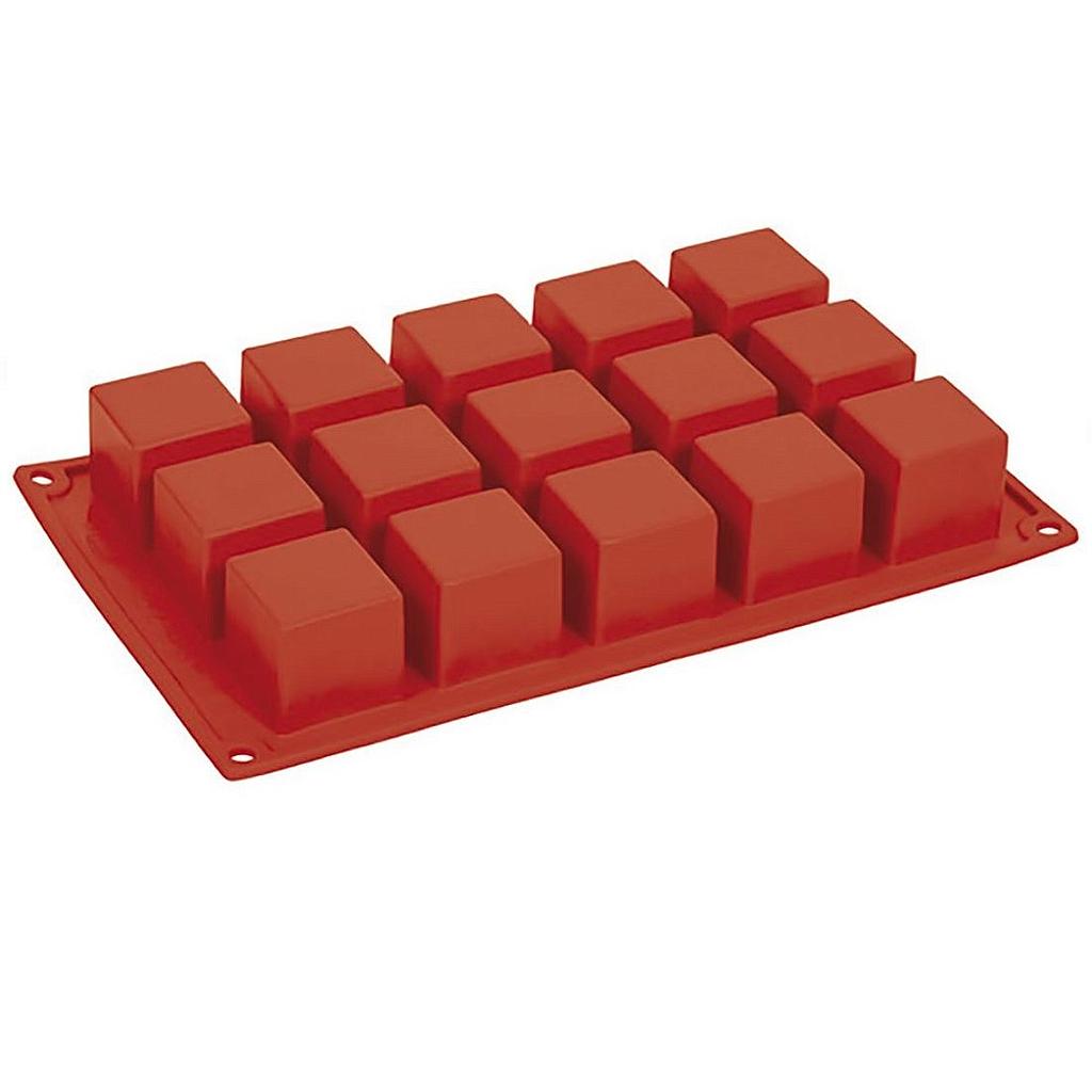 SILICONE MOULD GN1/3 SQUARE 15pcs 40mm