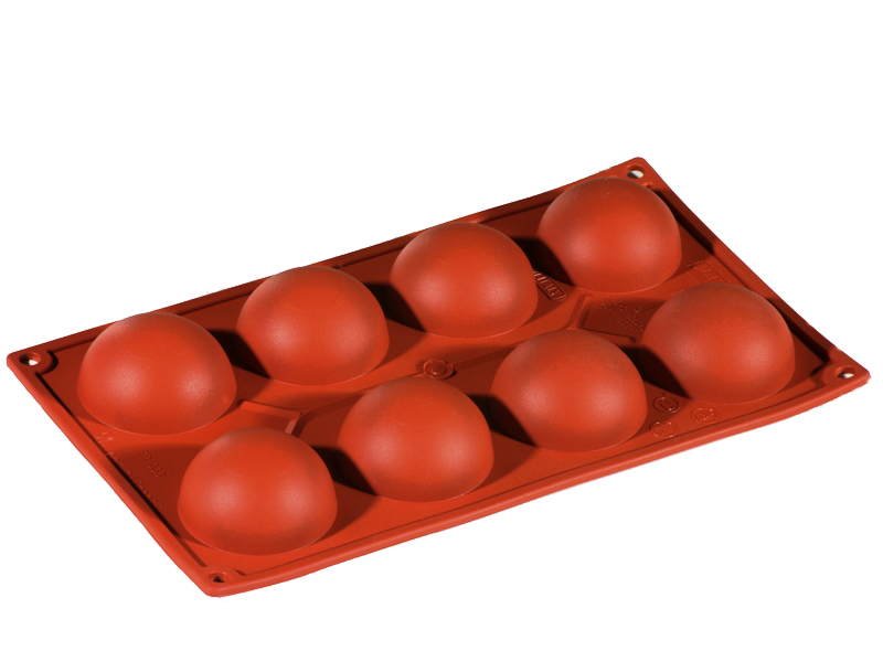 SILICONE MOULD GN1/3 HALF SPHERE 8pcs ø60mm