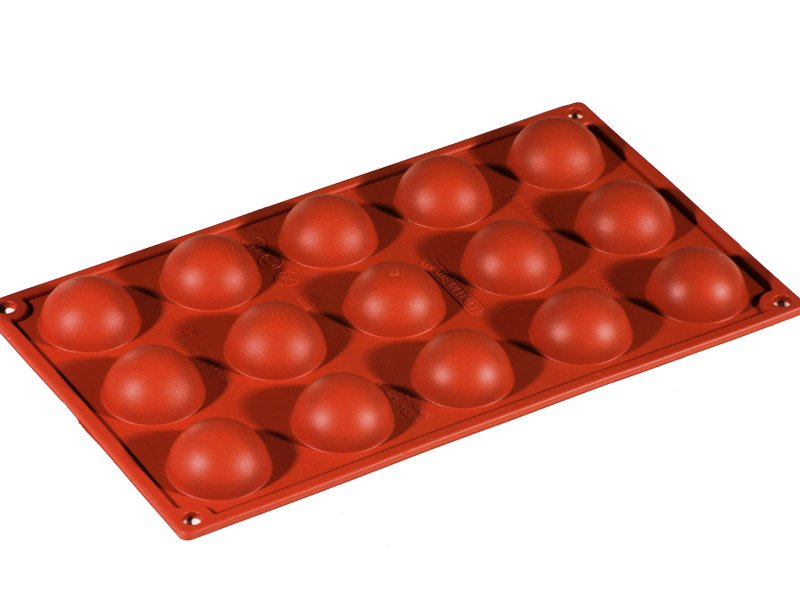 SILICONE MOULD GN1/3 HALF SPHERE 15pcs ø40mm