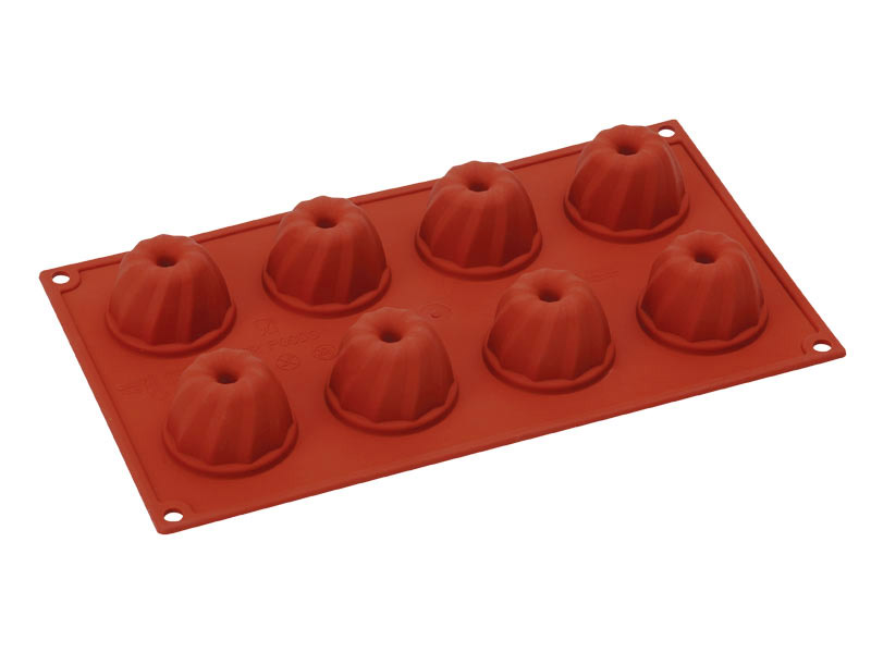 SILICONE MOULD GN1/3 GUGELHUPF 8pcs ø52mm