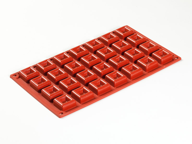 SILICONE MOULD GN1/3 SQUARE SAVARIN 28pcs 30mm