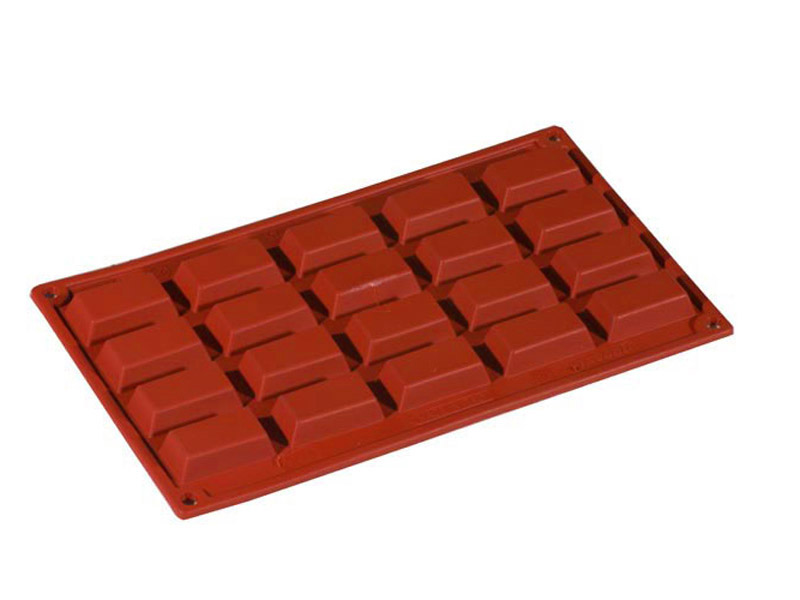 SILICONE MOULD GN1/3 SQUARE FINANCIER 20pcs 49mm