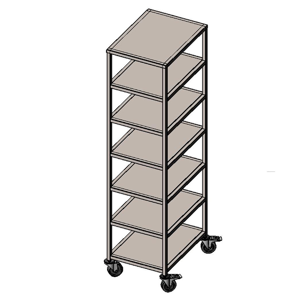 INGREDIENSVOGN 40x60 med 6 HYLDER 