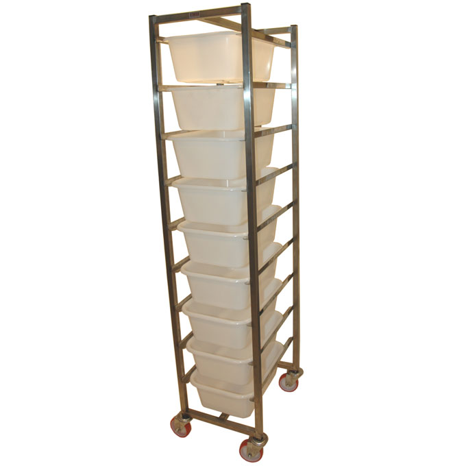 INGREDIENSVOGN med 9x12L plastbeholdere 