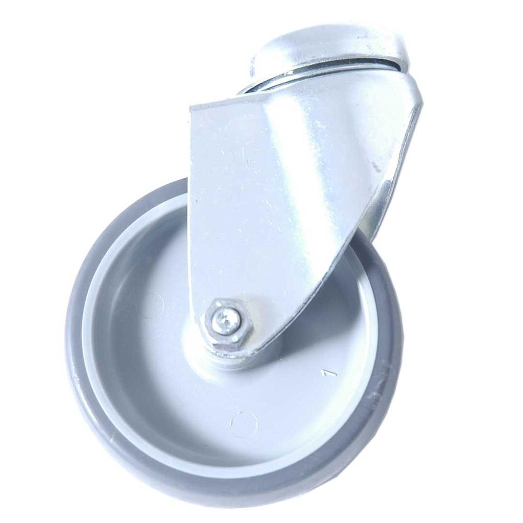 CASTOR COMPLETE ø75mm Centre hole Galvanized steel