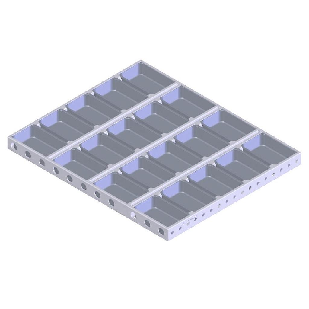 TIN SET 50x60 20x0,3L DD-type 130mm FOCACCIA MINI