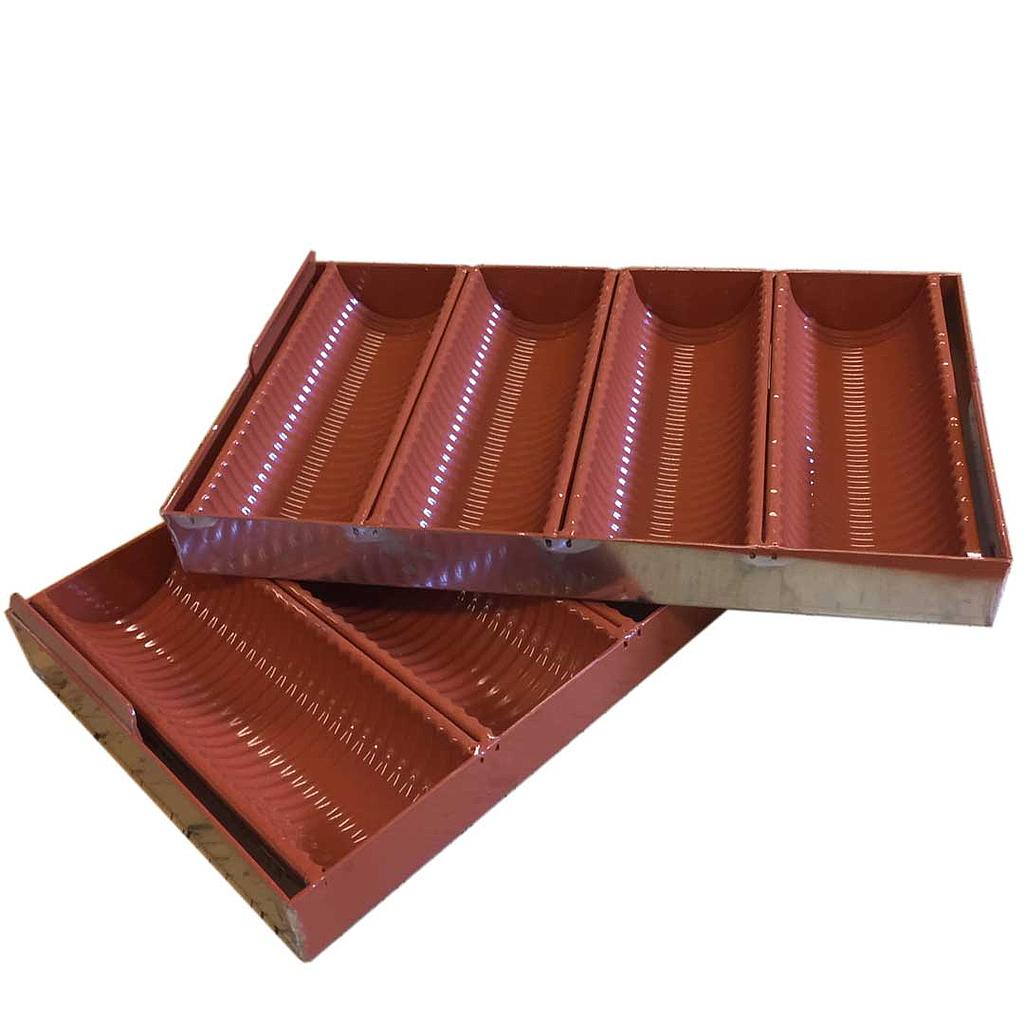 TIN SET 50x31 Crimped Round Bread4x2,3L DD-type 300mm Crimped Round Bread "Spiraloff" RilonElast