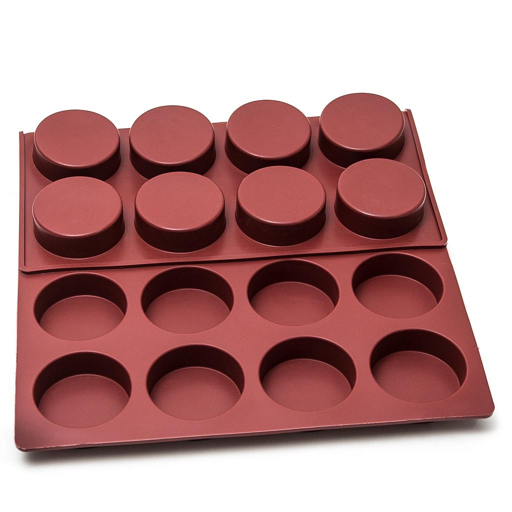 SILICONE MAT 40x60 ROUND 24st ø69mm  