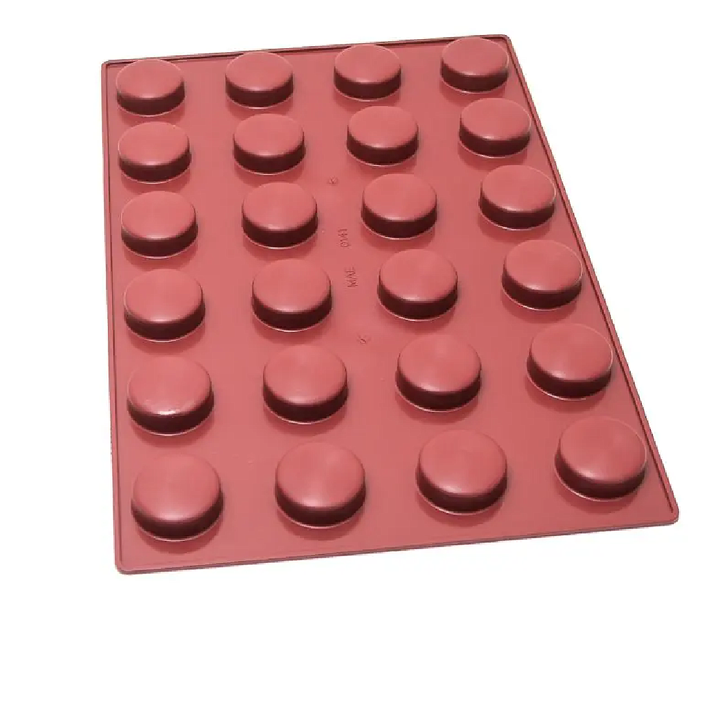 [MA-000141] SILICONE MAT 40x60 ROUND 24st ø59mm  