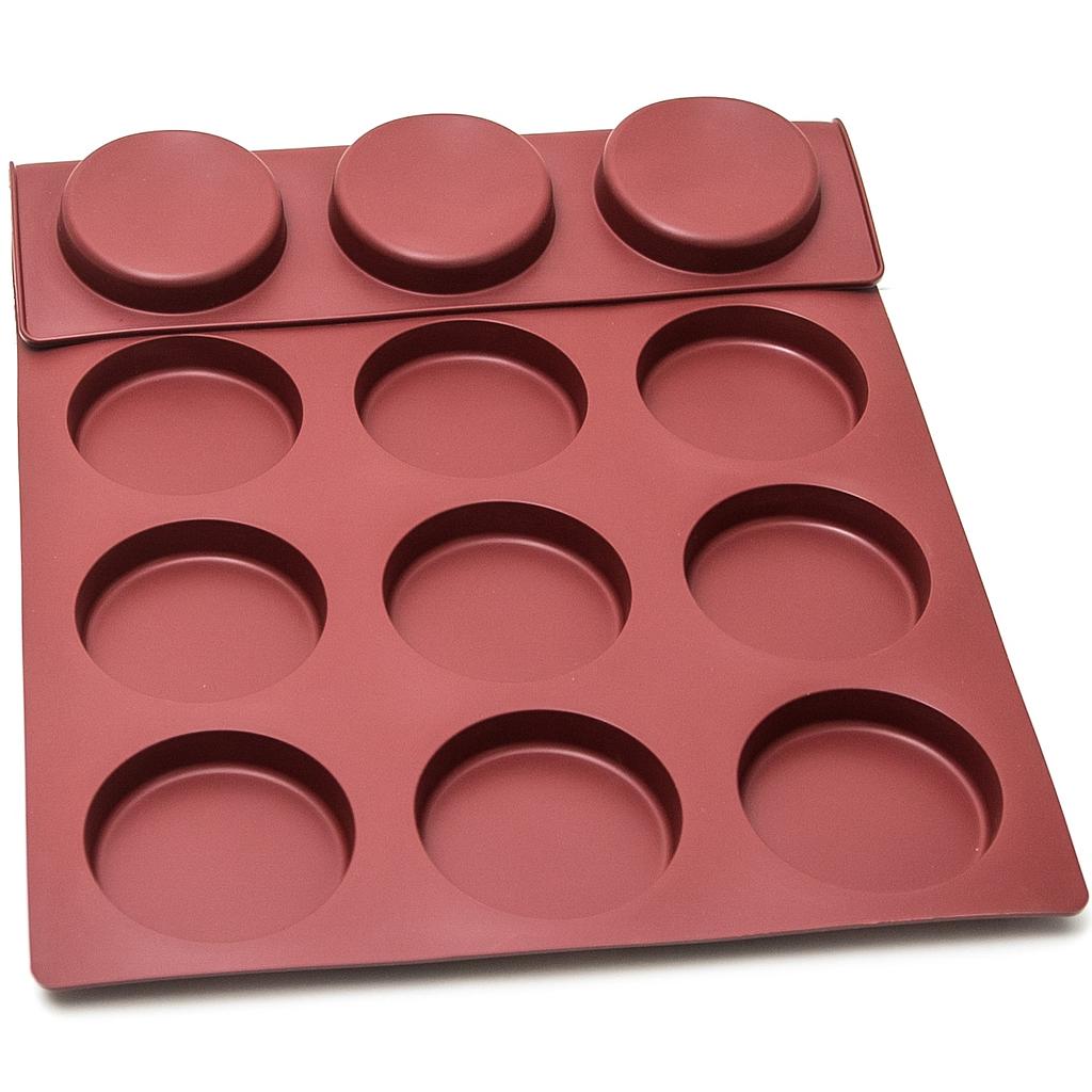 SILICONE MAT 40x60 ROUND 15st ø100mm  