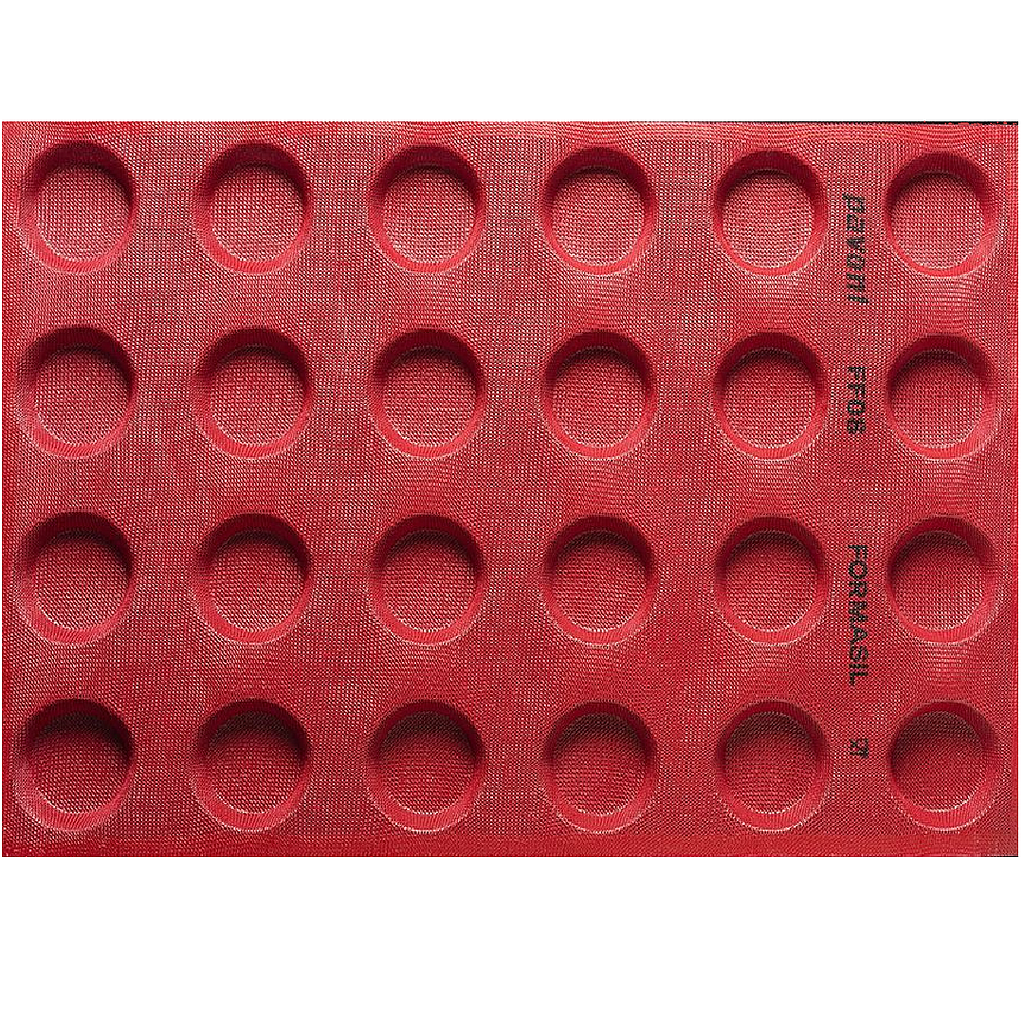 SILICONE MAT FORMASIL 40x60 ROUND 24pcs ø65mm