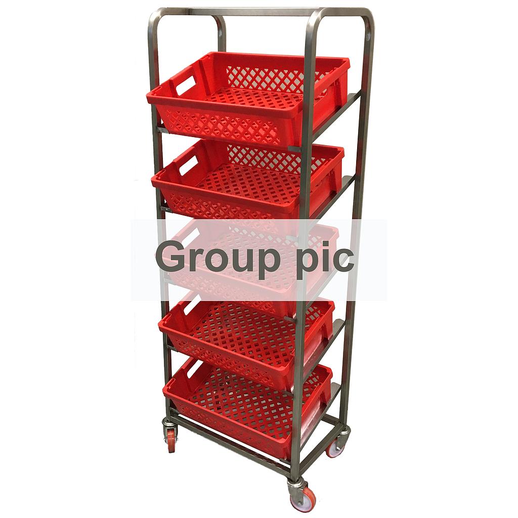 BREAD TROLLEY 40x60 7-rung Tilted rungs