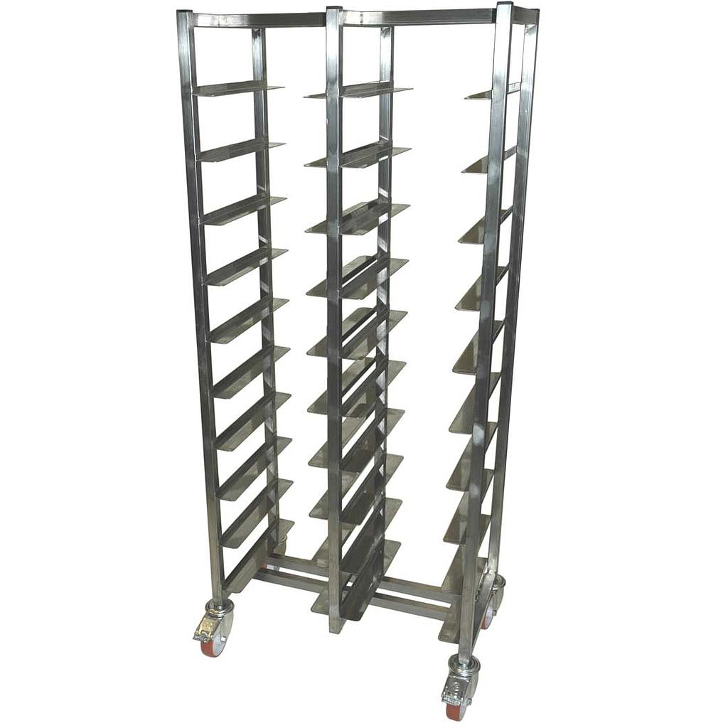 SERVING TRAY TROLLEY LUNCH 33x43 DOUBLE 10+10-rung 