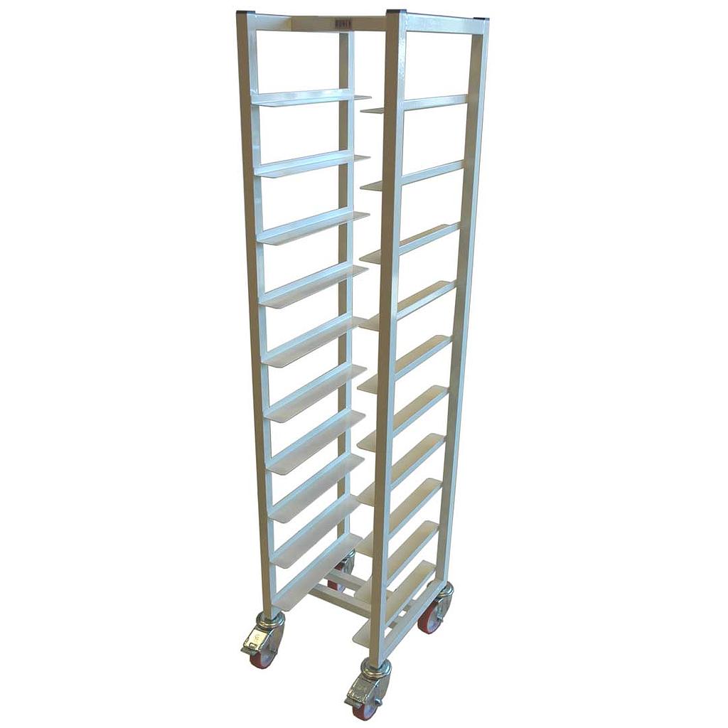 SERVING TRAY TROLLEY LUNCH 33x43 10-rung WHITE