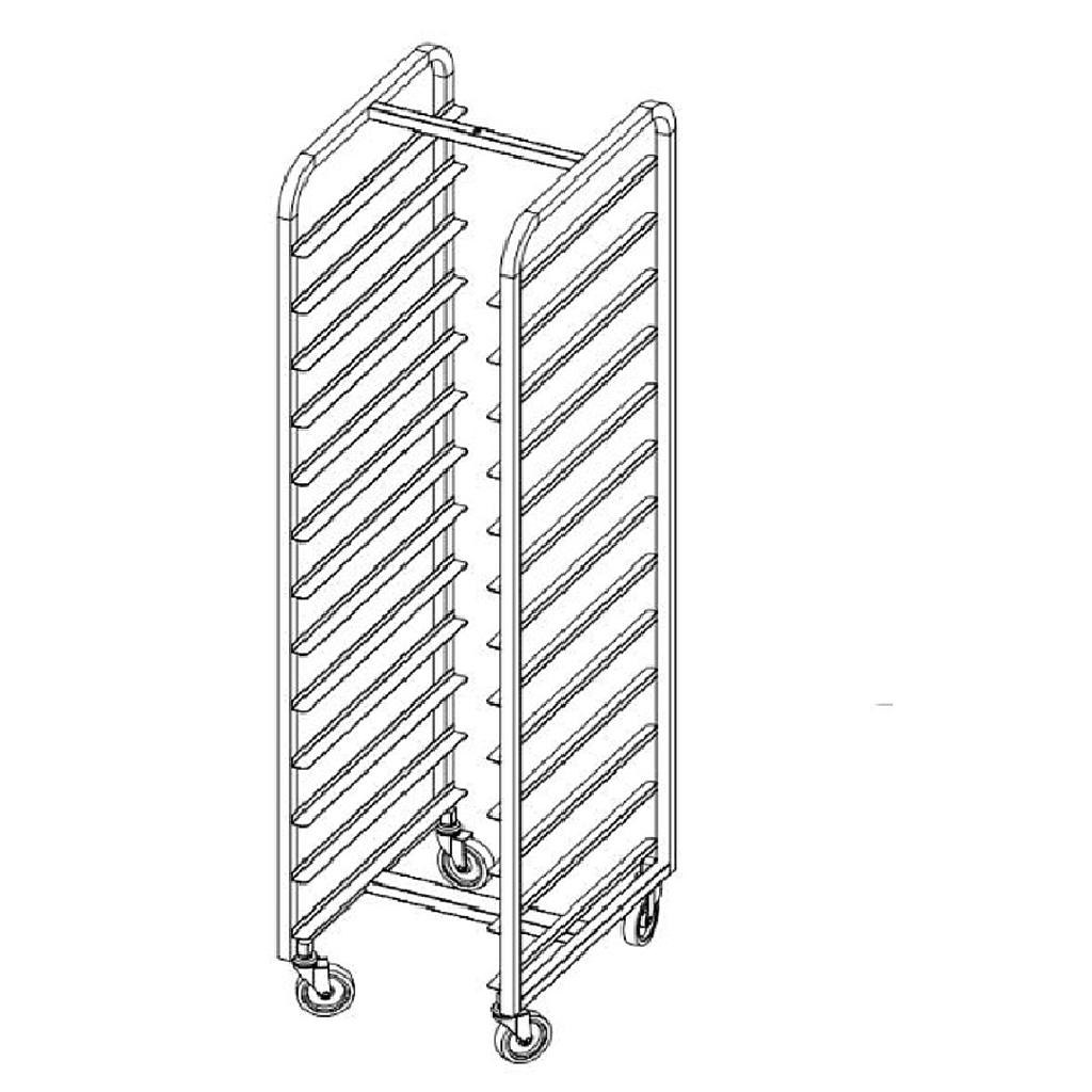OVEN RACK 40x60 13-rung CHASSIS H-type