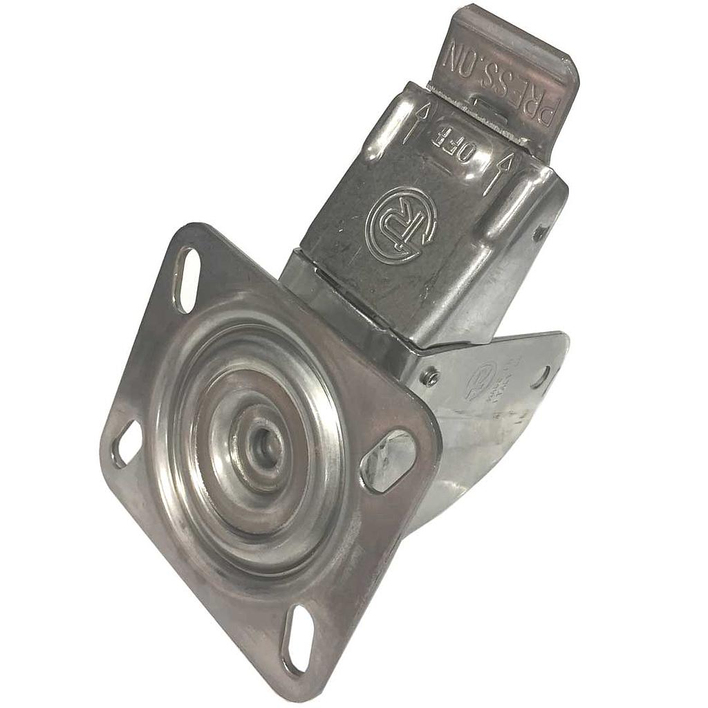 CASTOR BRACKET ø100mm Plate HARD BRAKE Galvanized steel