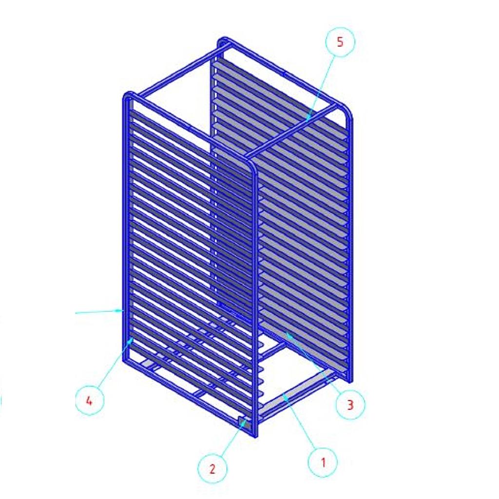 STORAGE RACK 750x1015mm 20-rung FRAME-type **OUTLET**