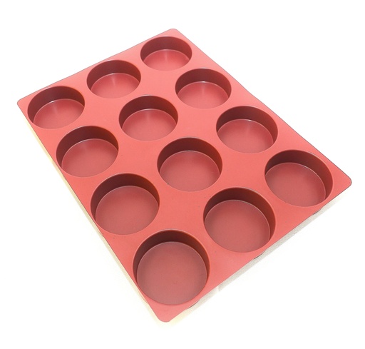 [MA-001377-S] SILICONE MAT 40x30 ROUND 12x ø80mm  