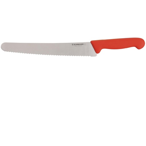 [SR-260701] BREAD KNIFE 250mm Serrated RED