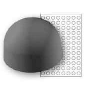 [MA-000380] SILIKONMATTE 40x60 HALVKULE 96stk ø31mm 
