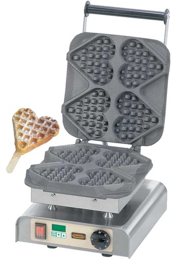 [EN-12-40711DT] WAFFLE IRON PRO-1 HEART-ON-STICK