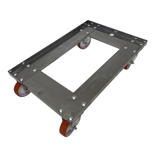 [DORX-8148RF-100] DOLLY 40x60 Bundflade med huller ø100mm-hjul 