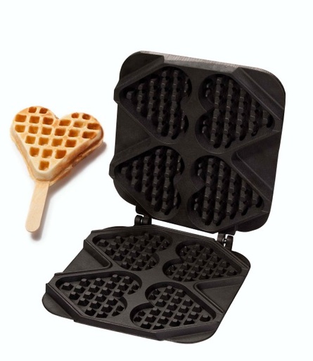 [EN-32-40744-01] BAKING PLATE IRON HEART-ON-STICK 4 waffles 'Thermocook'