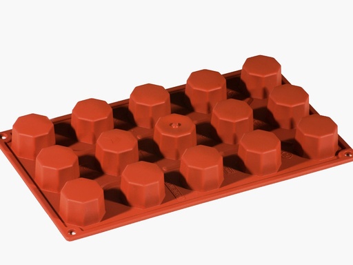 [PI-FR022] SILICONE MOULD GN1/3 OCTAGONE 15pcs ø38mm