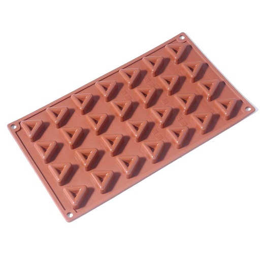 [PI-FR076] SILICONE MOULD GN1/3 TRIANGLE SAVARIN 28pcs 30mm