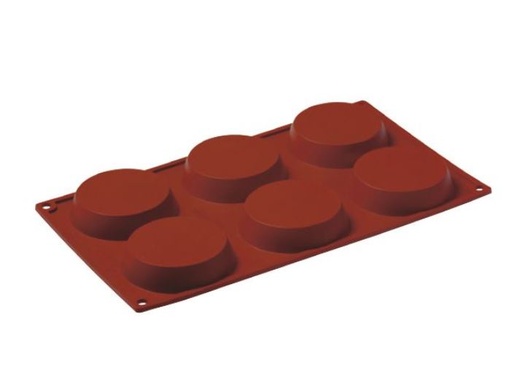 [PI-FR047] SILICONE MOULD GN1/3 ROUND 6pcs ø78mm