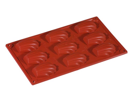 [PI-FR021] SILICONE MOULD GN1/3 MADELEINE 9pcs 68mm