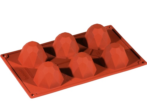 [PI-FR034] SILICONE MOULD GN1/3 DIAMOND 6pcs ø68mm