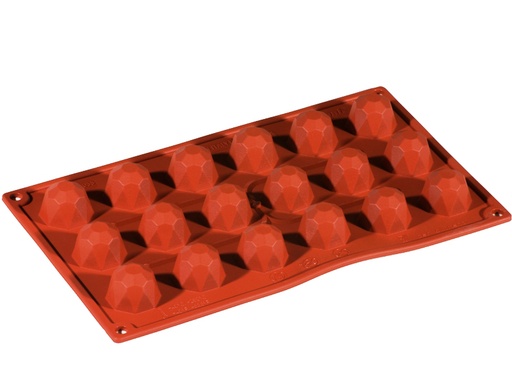 [PI-FR033] SILICONE MOULD GN1/3 DIAMOND 18pcs ø35mm