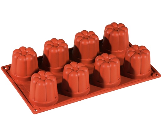 [PI-FR035] SILICONE MOULD GN1/3 BAVARESE 8pcs ø57mm