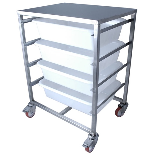 [SRRX-ZTS425] INGREDIENT TROLLEY with 4x25L Plastic bins